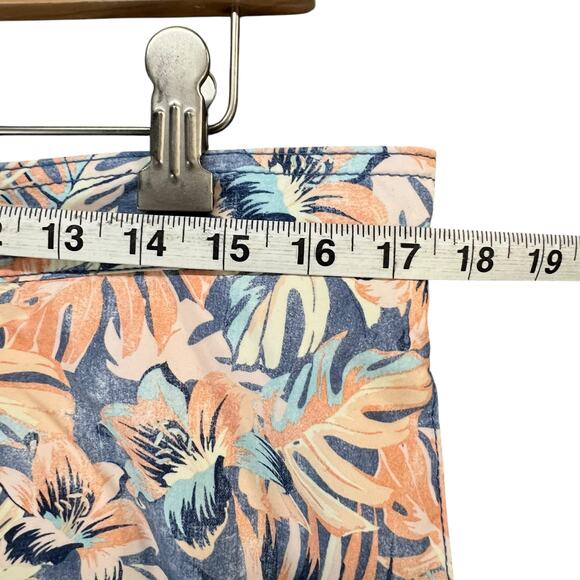 Tommy Bahama Baja Hacienda Swim Trunks Mens L Blue Orange Floral Print UPF 30 - Picture 9 of 16